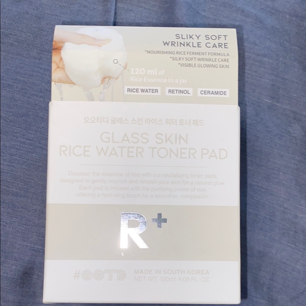 Glass Skin Rice Water Toner Pad - White